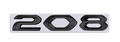Peugeot 208 GT voiture lettres métalliques 3D autocollant emblème