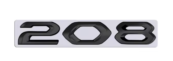 Peugeot 208 GT voiture lettres métalliques 3D autocollant emblème