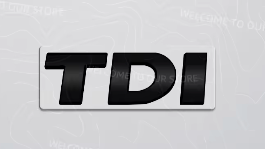 Logo TDI/TSI Volkswagen métallique 3D autocollant emblème coffre