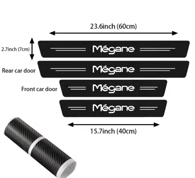 Seuil de porte de voiture plaque de protection  pour Renault Mégane